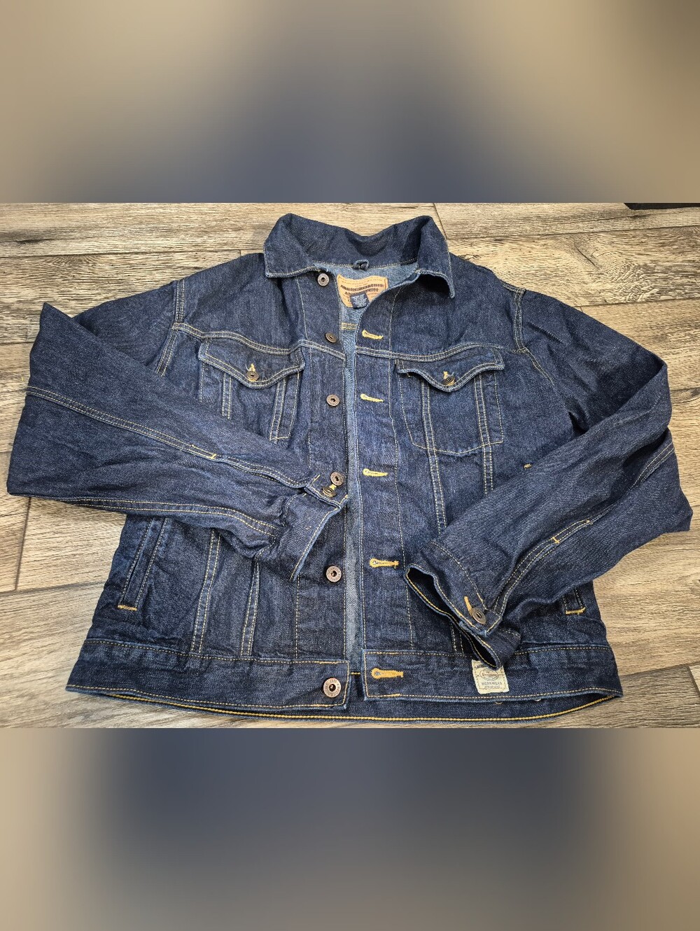 Abercrombie Fitch Jean Jacket 432-5J Blue Denim Workwear Y2K 90s (Mens Small)
